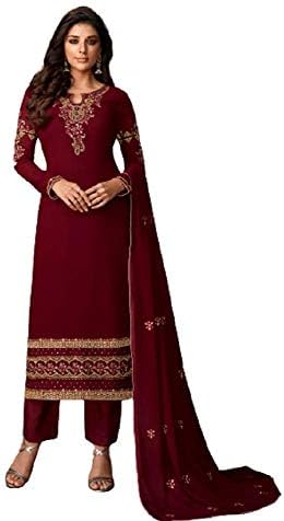 Prija Collection Ready to Wear Indian Pakistani Ethnic Wear Designer Straight Salwar Kameez Churidar Suit for Womens