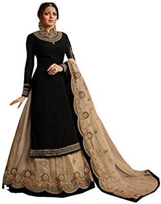 Delisa New Indian/Pakistani Eid Special Party/Ethnic wear Georgette Straight Ghaghra Style Salwar Kameez Suit for Womens 9936