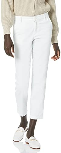 Amazon Essentials Women's Mid-Rise Slim-Fit Cropped Tapered Leg Khaki Pant