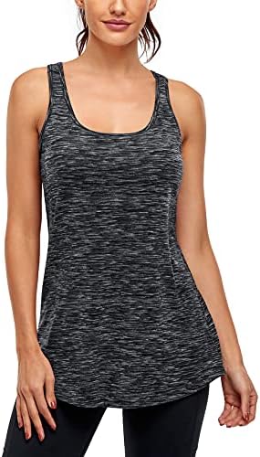 Cestyle Womens Tank Tops with Built in Bras Racerback Yoga Workout Sports Activewear