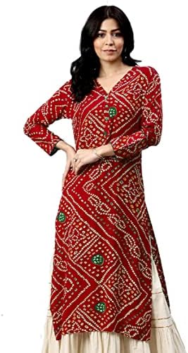 Chandrakala Women's Printed Kurti Indian Ethnic Tunic Top Kurti Kurta Dress (K204)