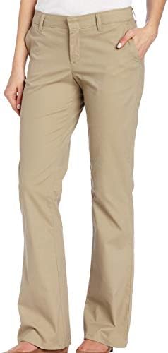 Dickies Women's Slim Fit Boot Cut Leg Twill Pant-Petite/Tall