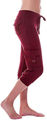 Hvyesh Capri Pants for Women Capri Leggings High Wasit Stretch Casual Capris Pants with Pockets Summer Cropped Trousers