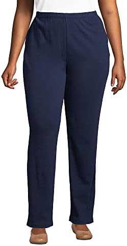 Lands' End Women's Sport Knit High Rise Elastic Waist Pull On Pants