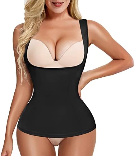 MICOHPKLE Shapewear for Women Tummy Control Waist Trainer Tank Top Body Shaper Fajas Post Surgery Compression Garment