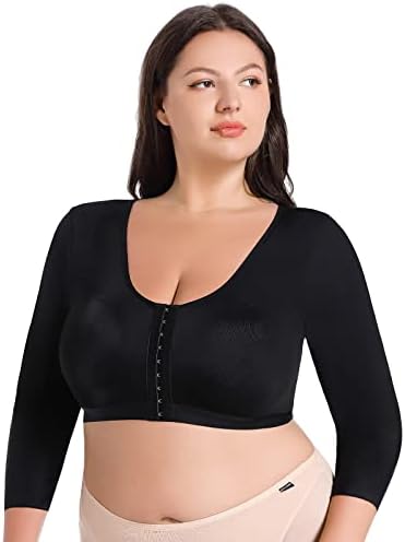 VELISDE Plus Size Women's Arm Shaper Tops Arm Lift Slimmer Compression Sleeves Support Garment Post Surgical Corrector
