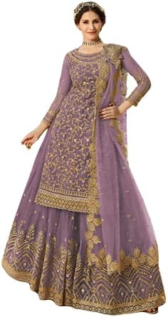 shopNstyle Indian/Pakistani Style Party Wear Embroidered Salwar Kameez Sharara Suit Ready To Wear