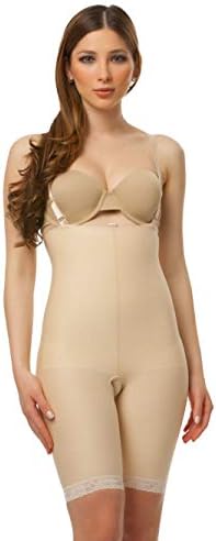 Isavela 2nd Stage Body Suit Mid Thigh Length W/Suspender Plastic Surgery Compression Garment (BS04)