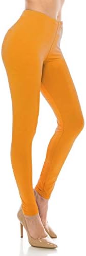 ALWAYS Women’s Casual Soft Leggings – Solid and Print Stretchy Comfy Peach Skin Lounge Yoga Pants