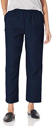 Alfred Dunner Women's Pull-On Style All Around Elastic Waist Polyester Cropped Missy Pants