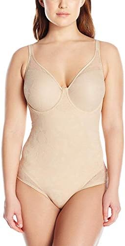 Bali Women’s Shapewear Firm Control Ultra Light Built-in Bra Lace Body Shaper Briefer Fajas DF6552