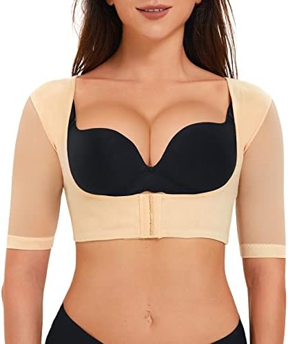 LANCS Upper Arm Shaper Post Surgery Arm Compression Sleeves Lipo Garment Posture Corrector Tops Back Support Shapewear