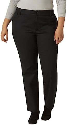 Lee Women's Plus Size Wrinkle Free Relaxed Fit Straight Leg Pant