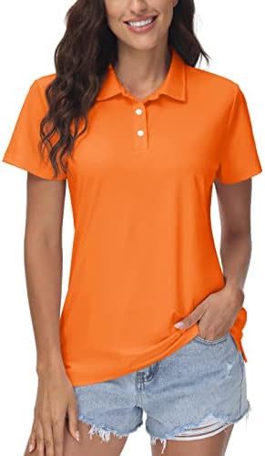 MAGCOMSEN Women's Golf Polo Shirts UPF 50+ Quick Dry Ladies Tenni Shirts Short Sleeve Athletic Collared Shirt Work