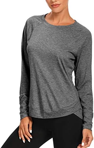 Muzniuer Womens Long Sleeve Workout Shirts-Long Sleeve Shirts for Women Yoga Sports Running Shirt Workout Top