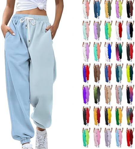 Sweatpants for for Women High Waisted Baggy Cinch Bottom Sweatpants Workout Athletic Jogger Pants Lounge Running Pants