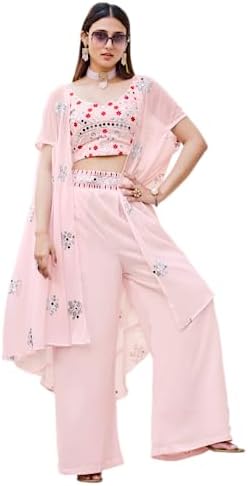 VVNX Clothing Ready to Wear Pakistani Style Design Embroidered Koti Salwar Kameez Salwar Suit for Women