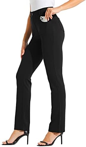 Willit Women's Yoga Dress Pants 29"/31"/33" Straight Leg Stretchy Office Yoga Work Slacks with 4 Pockets