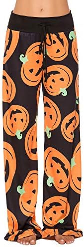 Womens Halloween Pajamas Pants Ladies Pumpkins Ghost Pajama Cute Soft Long Bottoms Women Pjs Pj Jammies Gift