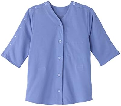 Women’s Surgical Recovery Adaptive Patient Jacki® Top - Blue Post-Surgery Garment - The Jacki