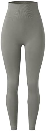 XIAOBU Workout Leggings Women's High Waist Butt-Lifting Stretch Slim Yoga Pants Solid Casual Sports Running Tights