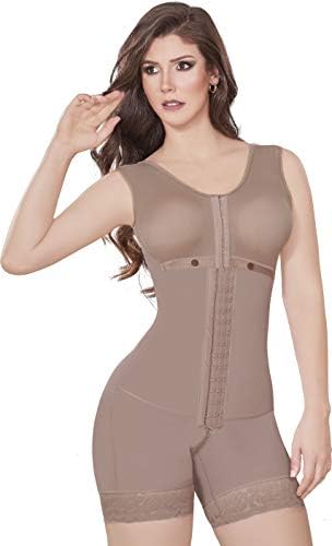 Ann Michell Women's Lola Shapewear Post-Surgery Powernet Compression Butt Lifter Enhancer and Bust Support Bra w/Hooks