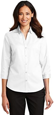 Port Authority Ladies 3/4-Sleeve SuperPro Twill Shirt. L665