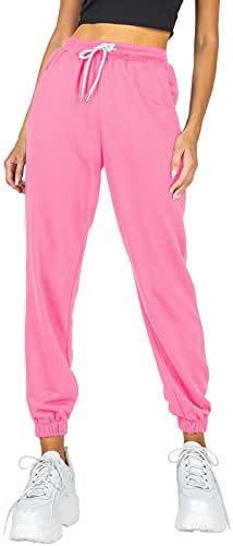 AUTOMET Women's Cinch Bottom Sweatpants High Waisted Athletic Joggers