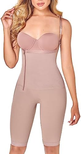 Ann Chery Full Body Shapewear Bodysuit for Women - Tummy Control, Waist Compression, and Lifting - Bodysuit Zipper Open Bust