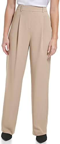 Calvin Klein Women's Formal Wide Leg Zipper Lux Stretch Trouser