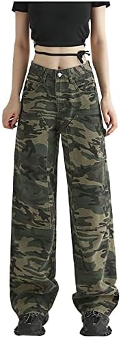 Casual Jeans Pants for Women Loose Y2K Print High Waist Straight Wide Leg Streetwear Long Palazzo Pants Leisure Trendy