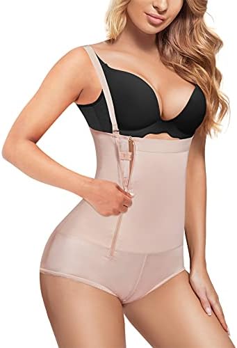 Eleady Women's Latex Waist Trainer Bodysuit Tummy Control Shapewear Full Body Shaper Open Bust Corset