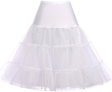 GRACE KARIN 50s Petticoat Skirt Rockabilly Dress Crinoline Tutu Underskirts for Women