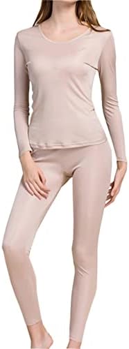 Grenasasilk Womens Silk Long Underwear Mulberry Silk Long Johns Silk Thermal Underwear Sets Cold Weather Base Layer