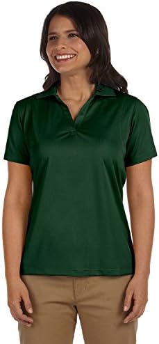 Harriton Women’s V-Neck Collar Micro-Pique Polo Shirt