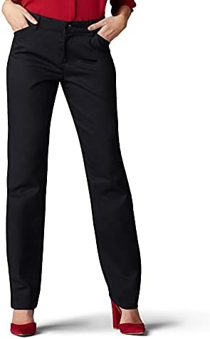 Lee Women's Petite Wrinkle Free Relaxed Fit Straight Leg Pant