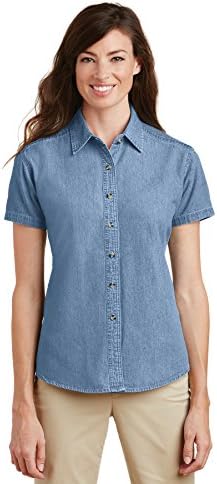 Port & Company Women's Short Sleeve Value Denim Shirt