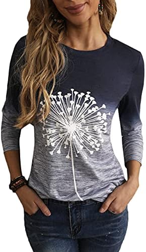 SOLY HUX Women's Long Sleeve Shirts Graphic Print Tees Casual Round Neck T Shirts