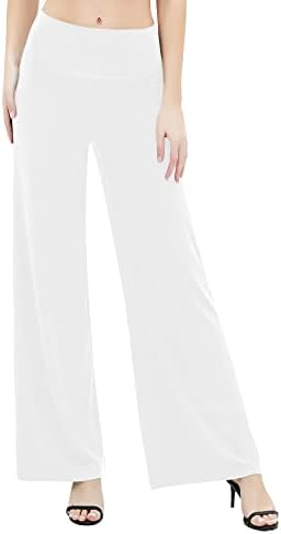 Urban CoCo Women's Dress Pants Solid Wide Leg Casual Sport Trousers Straight Leg High Waist Stretch Pants