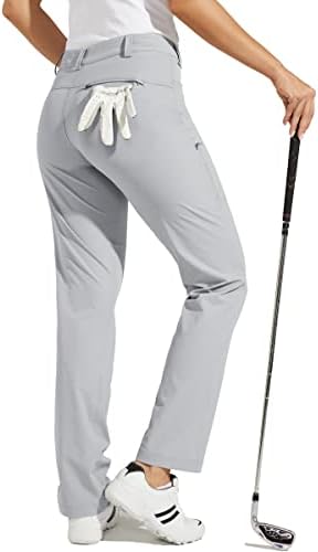 Willit Women's Golf Pants Stretch Hiking Pants Quick Dry Lightweight Outdoor Casual Pants with Pockets Water Resistant