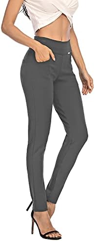 neezeelee Dress Pants for Women Comfort Stretch Slim Fit Leg Skinny High Waist Pull on Pants with Pockets for Work